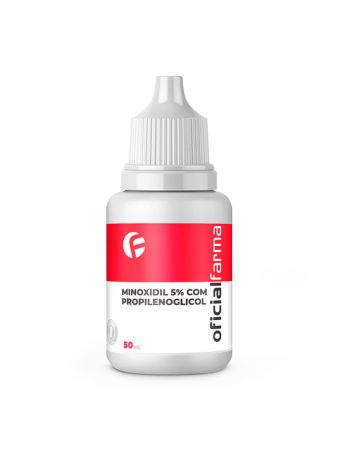 Minoxidil 5% Com Propilenoglicol 50mL - Loção Capilar