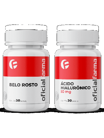 Composto Clareador de Manchas Faciais (Belo Rosto) 30 Cápsulas + Ácido Hialurônico 50mg 30 Doses