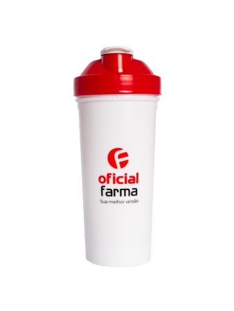 Coqueteleira Branca e Vermelha 600mL