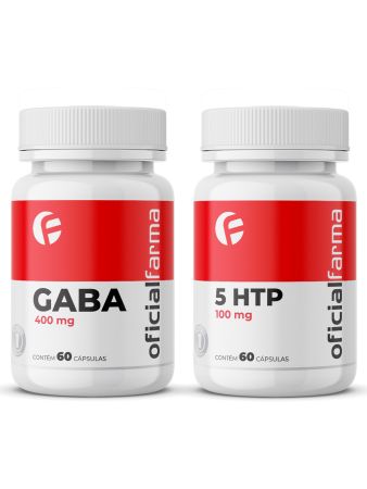 Gaba 400mg 60 Cápsulas + 5 Htp 100mg 60 Cápsulas (Grifonia Simplicifolia)