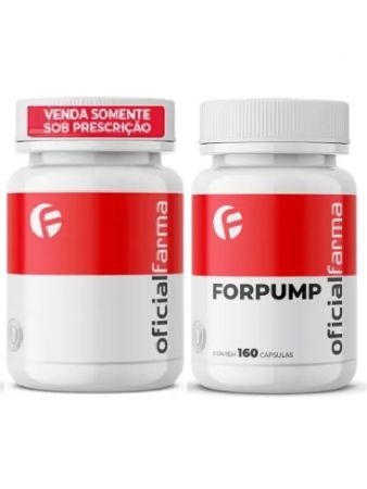 Tribulus Terrestris + ativos - linha Composto de Testosterona 60 Doses + Forpump Vasodilatador 160 Cápsulas